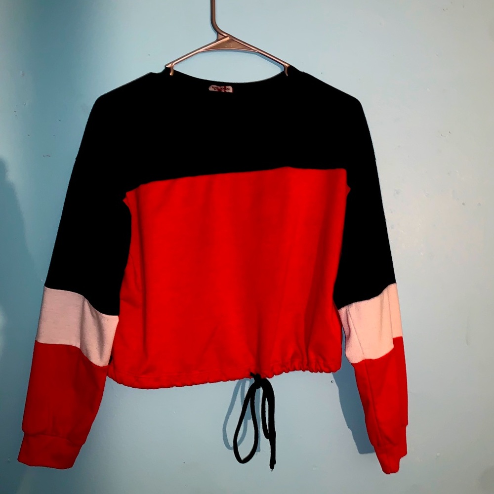 Long Sleeve String Tie Top